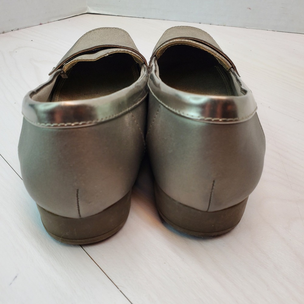 Anne Klein AK Flex Women's Size 9M Metallic Gold Loafers Dress Shoes - Picture 14 of 16
